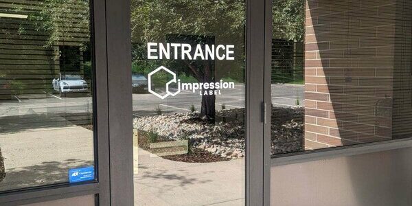 Custom Vinyl Window Graphics for Impression Label