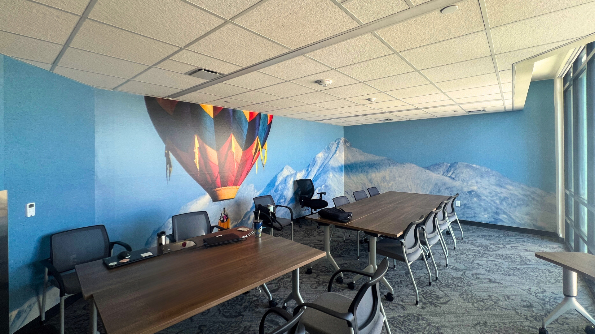Interior signage in a Denver commercial property including a lobby sign and wayfinding system.